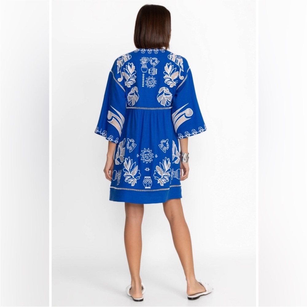 NWT Johnny Was Oversized Jade Barbara Mini Dress in Baleine Blue M - Picture 2 of 9